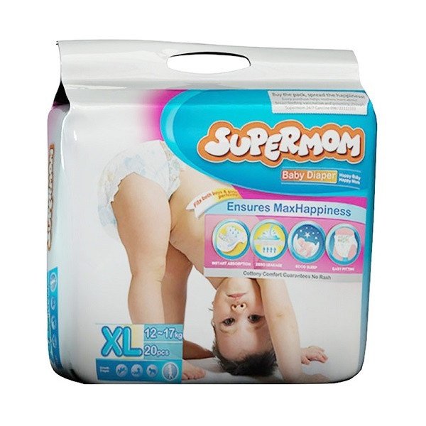 Supermom Baby Diaper (extra large) XL Pcs