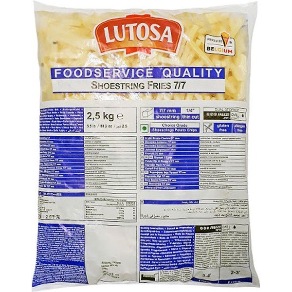Lutosa Shoestring Fries, 2.5KG (French fries )