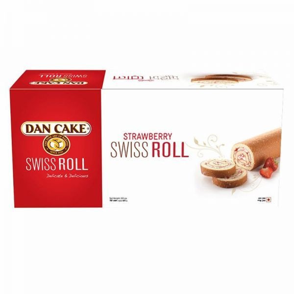 Dan Cake Swiss Roll Strawberry 140 gm