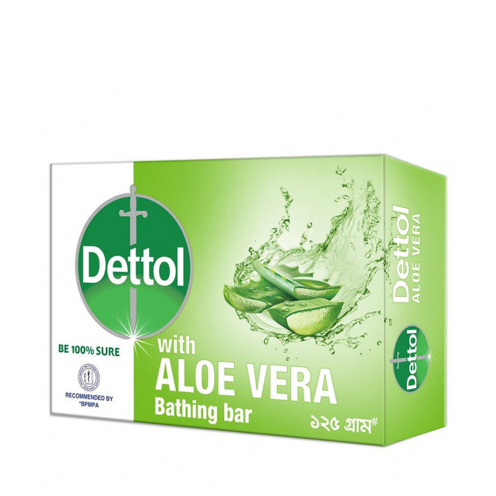 Dettol Soap Aloe Vera Bathing Bar Soap-125gm