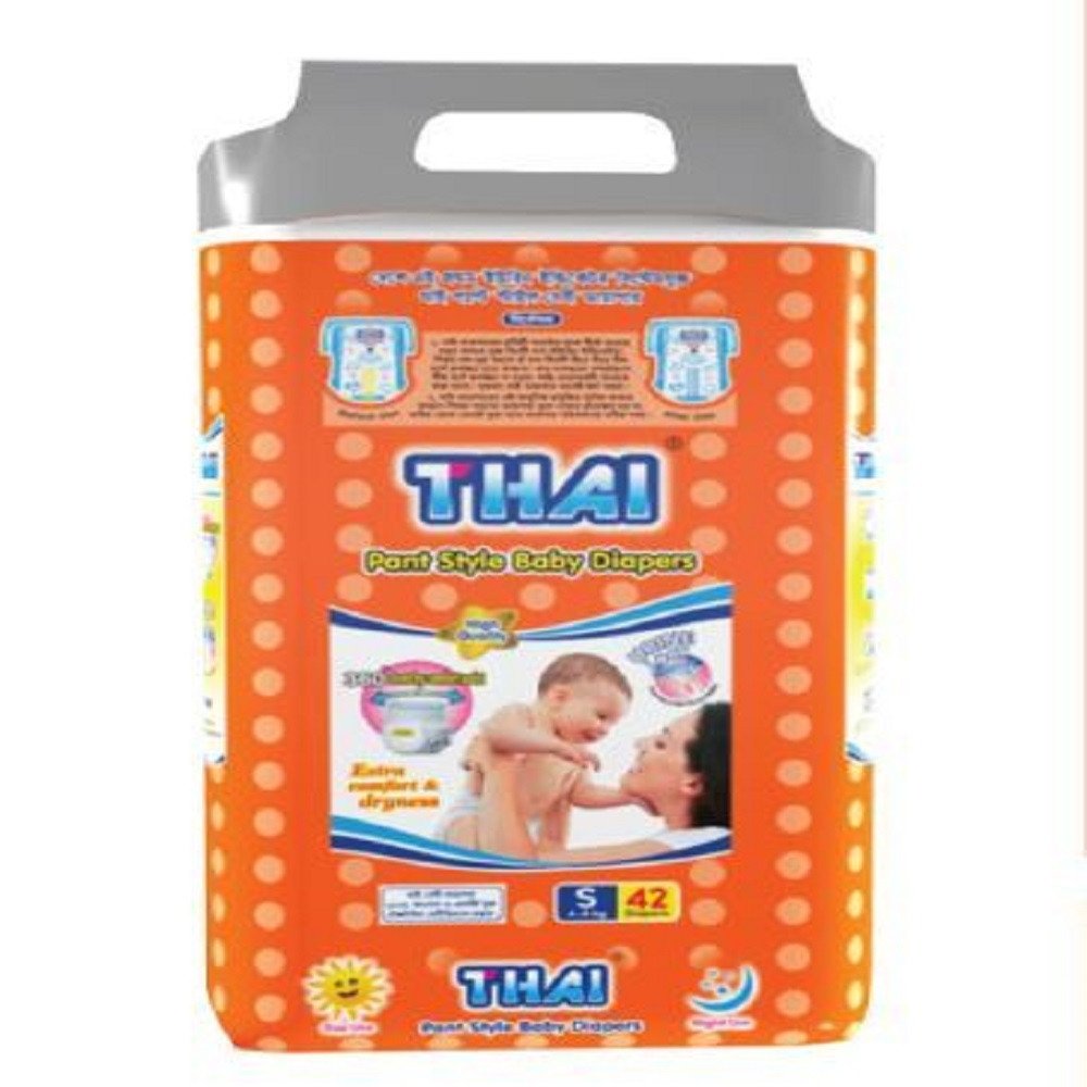 Thai Baby Diapers Pant S 4-8 kg 42pcs