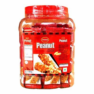 Pran peanut bar -12gm (40pcs jar)