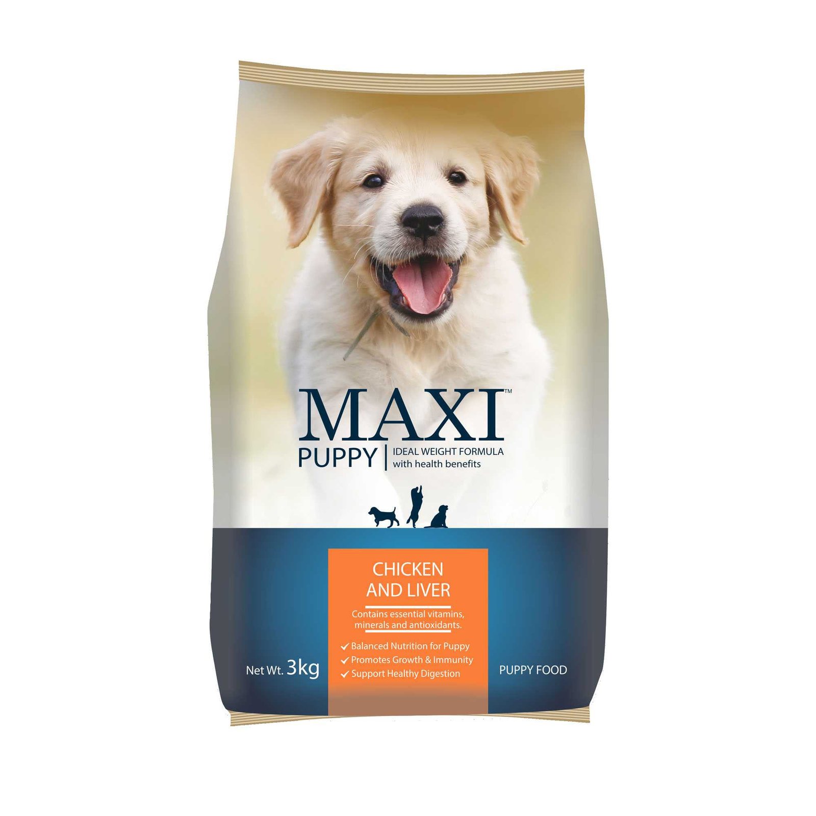 Maxi Puppy Dog Food Chicken & Liver 3 kg