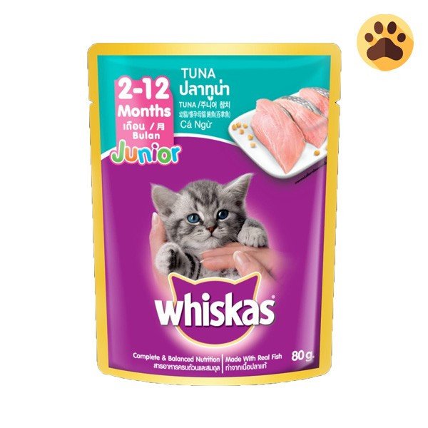 Whiskas Cat Food Junior Tuna Kitten 80gm