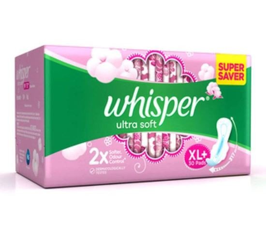 Whisper Ultra Soft XL-Plus 30 Pads