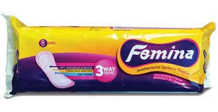 Femina Antibacterial Sanitary Napkin- Panty 8 pads